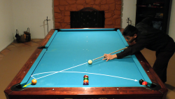 carom arc trick shot